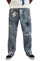 Real Straight Leg Denim Pants Image 1