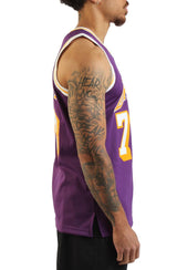 NBA Los Angeles Lakers Dennis Rodman #73 '98-'99 Road Swingman Jersey Image 4