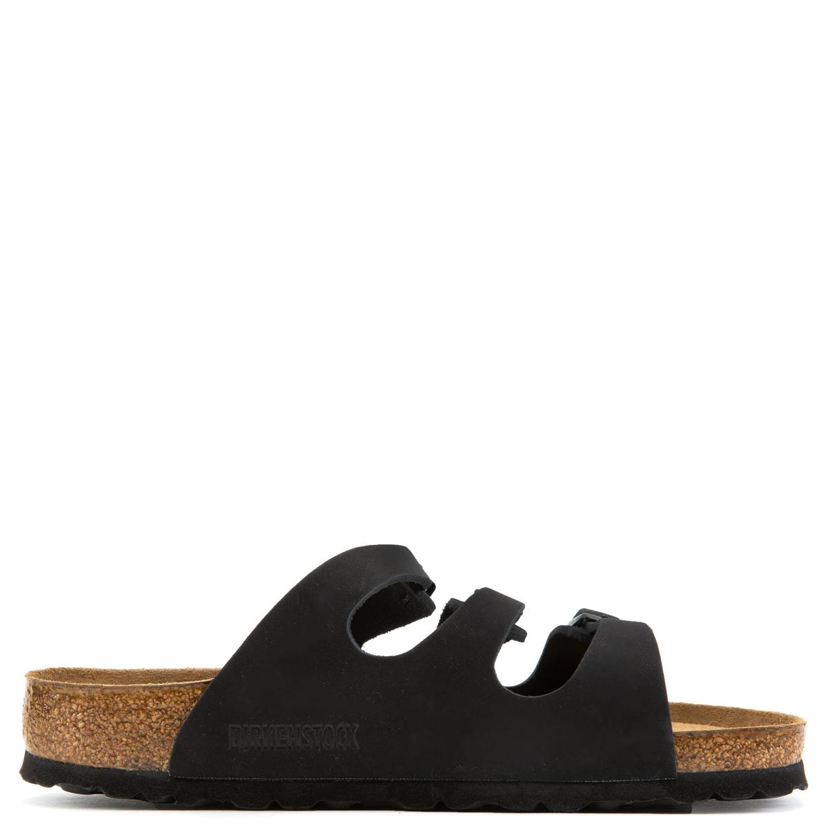 Regular Florida Black Oiled Leather Sandals Image 2