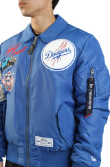 LOS ANGELES DODGERS X ALPHA X NEW ERA MA-1 COLLARED BOMBER JACKET Image 7