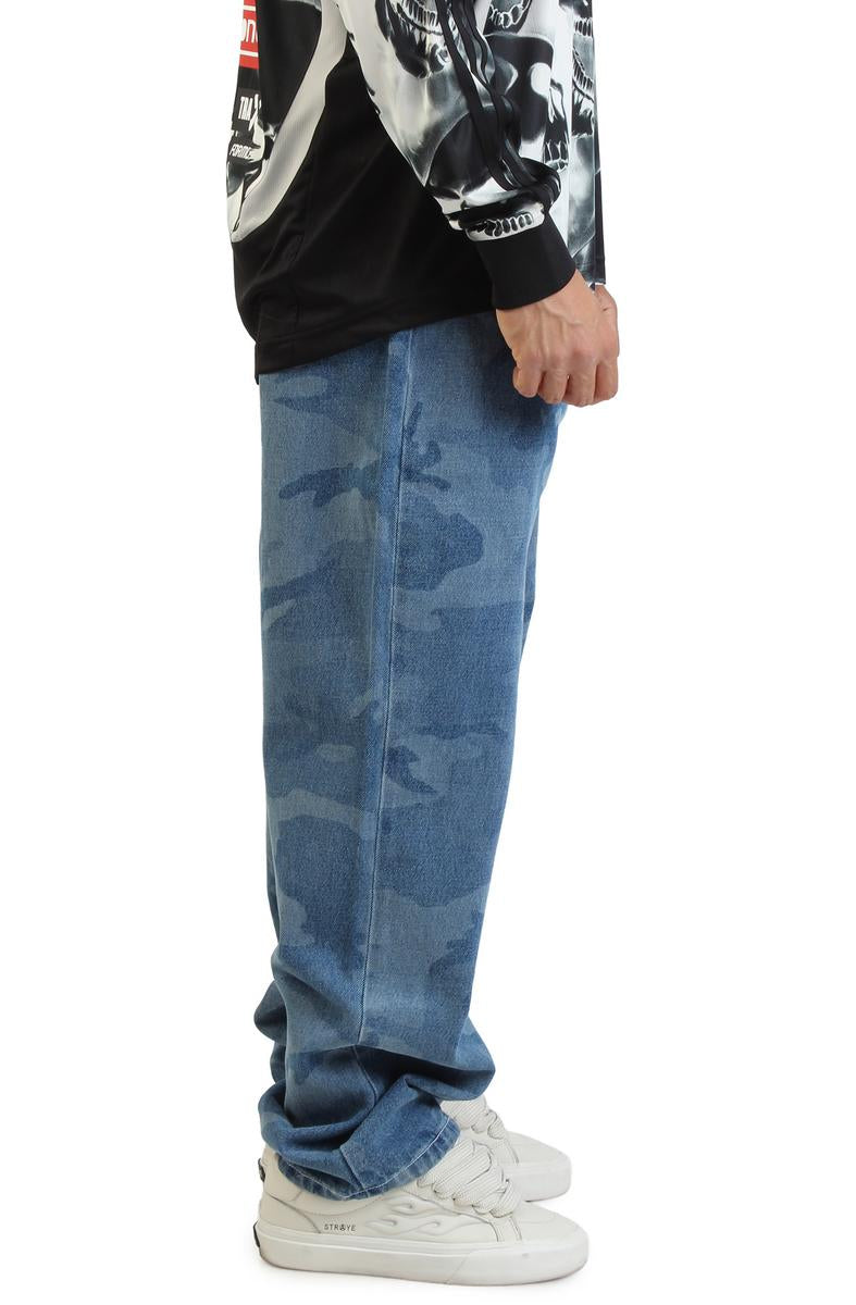 Check-5 Loose Denim Pants Image 4