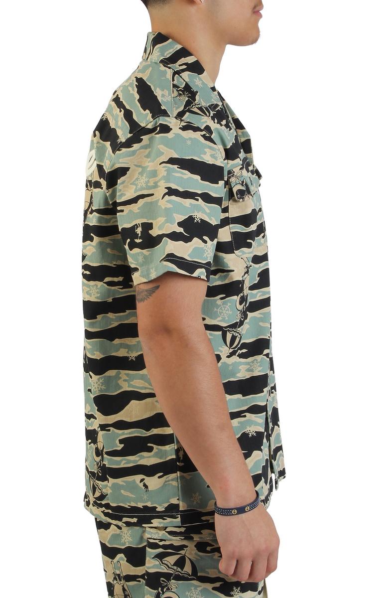 Tiger Camo Woven Button Down Shirt  Image 4