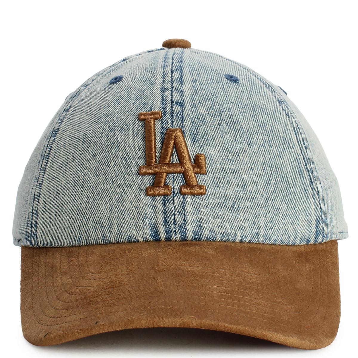 Los Angeles Dodgers Denim & Brown Suede Strapback Adjustable Hat Image 1