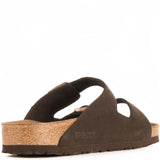 Birkenstock for Men: Arizona Soft Footbed Mocha Suede Sandals Image 4