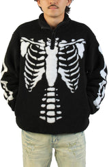 Skeletal Quarter Zip Sherpa Pullover Image 1