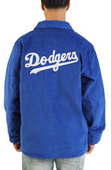 MLB Los Angeles Dodgers Logo Off The Bus Corduroy Coaches Vintage Jacket  Image 5