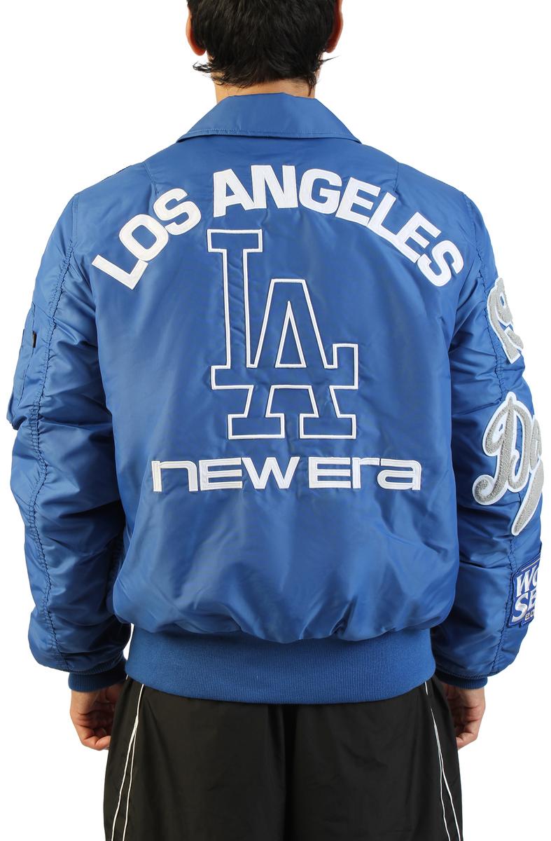 LOS ANGELES DODGERS X ALPHA X NEW ERA MA-1 COLLARED BOMBER JACKET Image 3