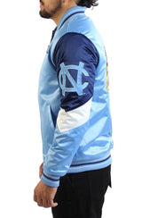 NCAA North Carolina Tar Heels Light Blue Carolina Blue Throwback Vintage Heavyweight Satin Full-Zip Jacket Image 2