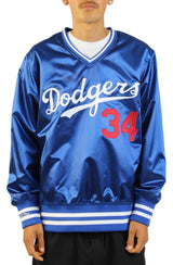MLB Los Angeles Dodgers Authentic V-Neck Pullover Jacket 1986 Fernando Valenzuela Image 1