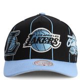 NBA Los Angeles Lakers Striped Pro Crown Snapback Image 1