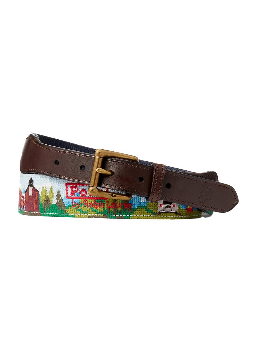 Polo Bear Western Ranch Life Needlepoint Belt – MLTD display picture 3