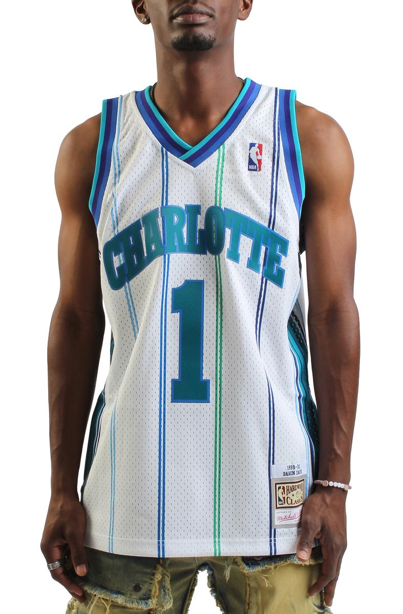 NBA Charlotte Hornets 1999 Baron Davis Swingman Jersey Image 1