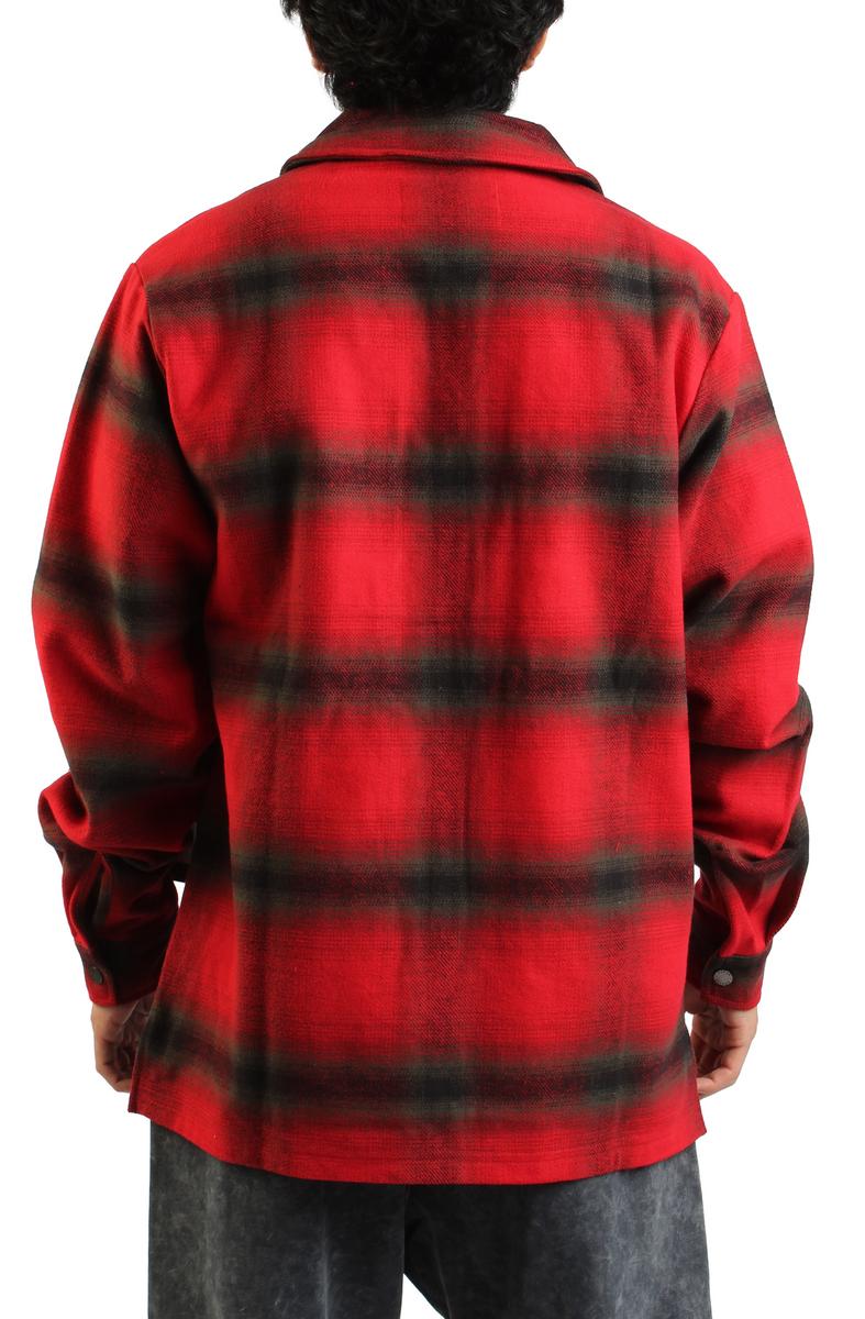  Shadow Plaid Zip Flannel Shirt Image 3