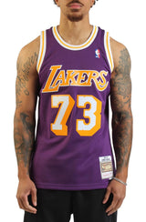 NBA Los Angeles Lakers Dennis Rodman #73 '98-'99 Road Swingman Jersey Image 1