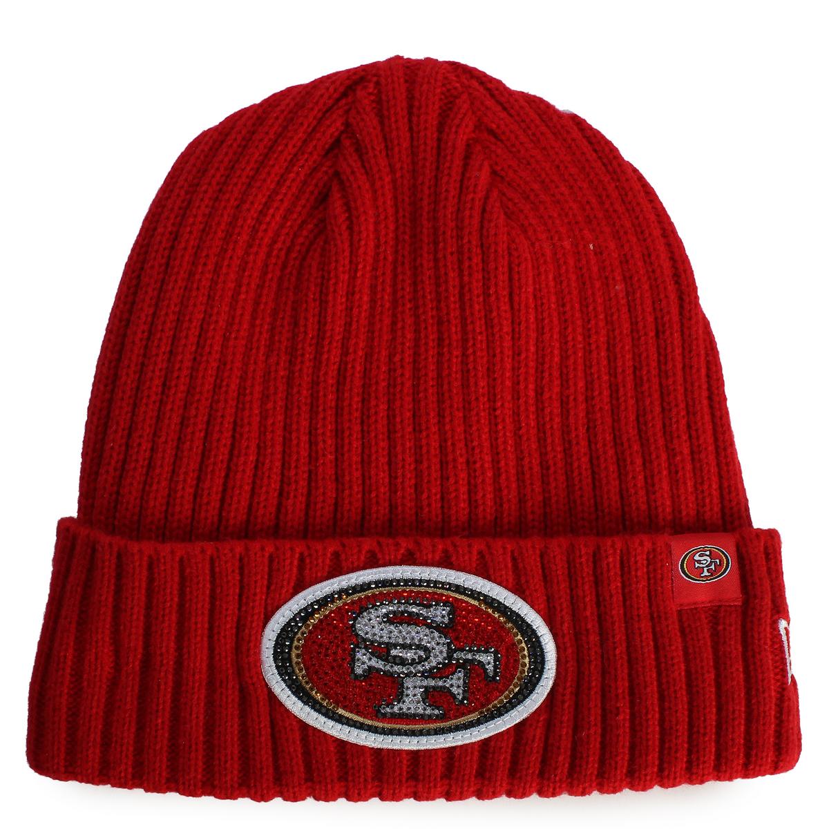 NFL San Francisco 49ers Rhinestone Knit Beanie Image 1