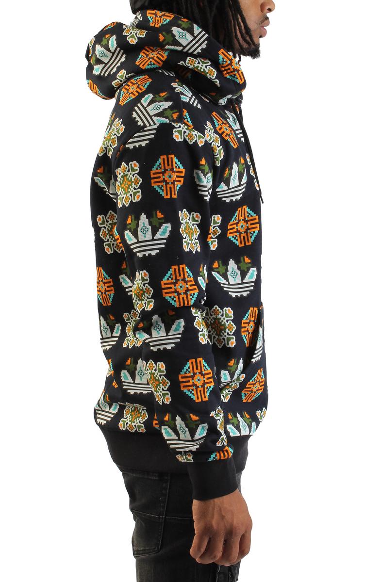 Tile Allover Print Loose Hoodie Image 4