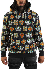Tile Allover Print Loose Hoodie Image 1