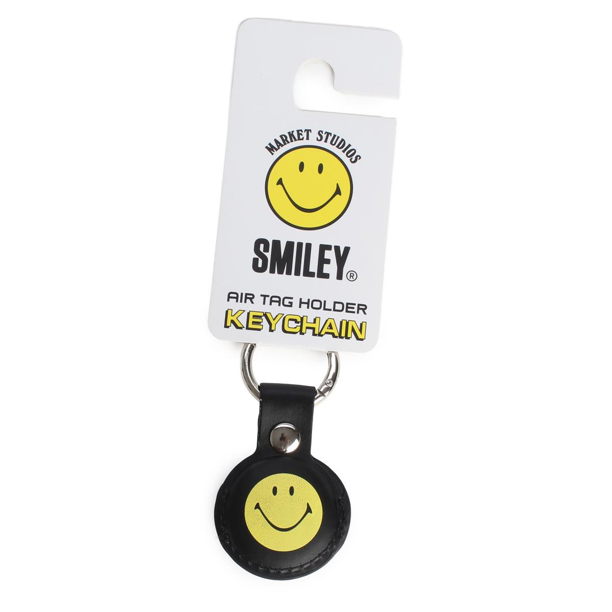 Smiley Airtag Holder Keychain Image 2