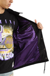 NBA Los Angeles Lakers Logo Off The Bus Corduroy Coaches Vintage Jacket Image 6