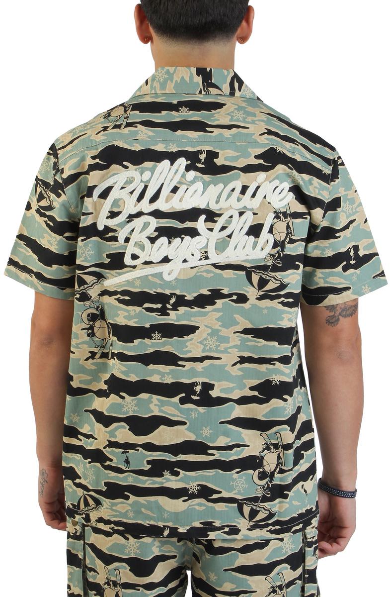 Tiger Camo Woven Button Down Shirt  Image 3