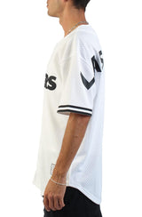 NFL Las Vegas Raiders Monochrome Mesh Full-Button Baseball Jersey  Image 2