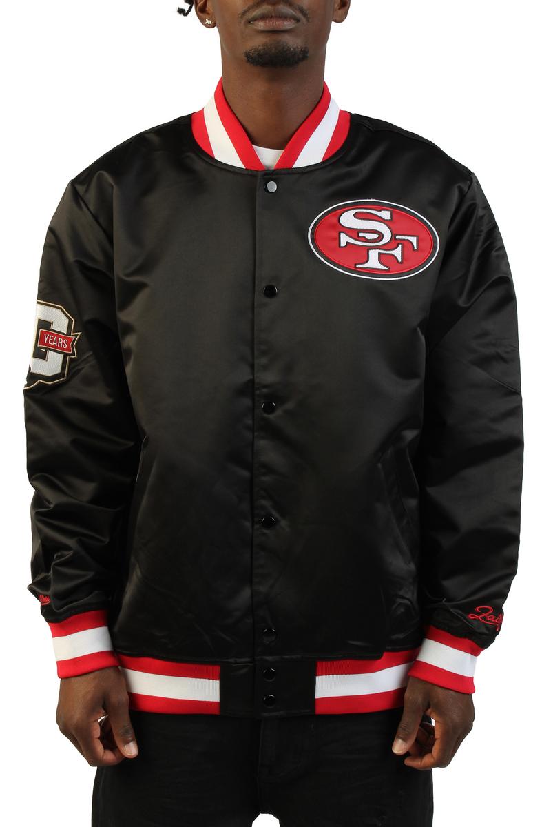 NFL San Francisco 49ers 80th Anniversary Heavyweight Satin Full-Snap Jacket  Image 1