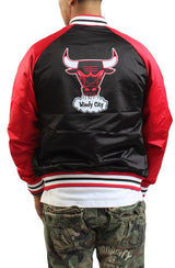 NBA Chicago Bulls Vintage Logo Satin Jacket  Image 4