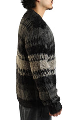  Zig Zag Stich Fuzzy Cardigan Image 4