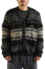  Zig Zag Stich Fuzzy Cardigan Image 1