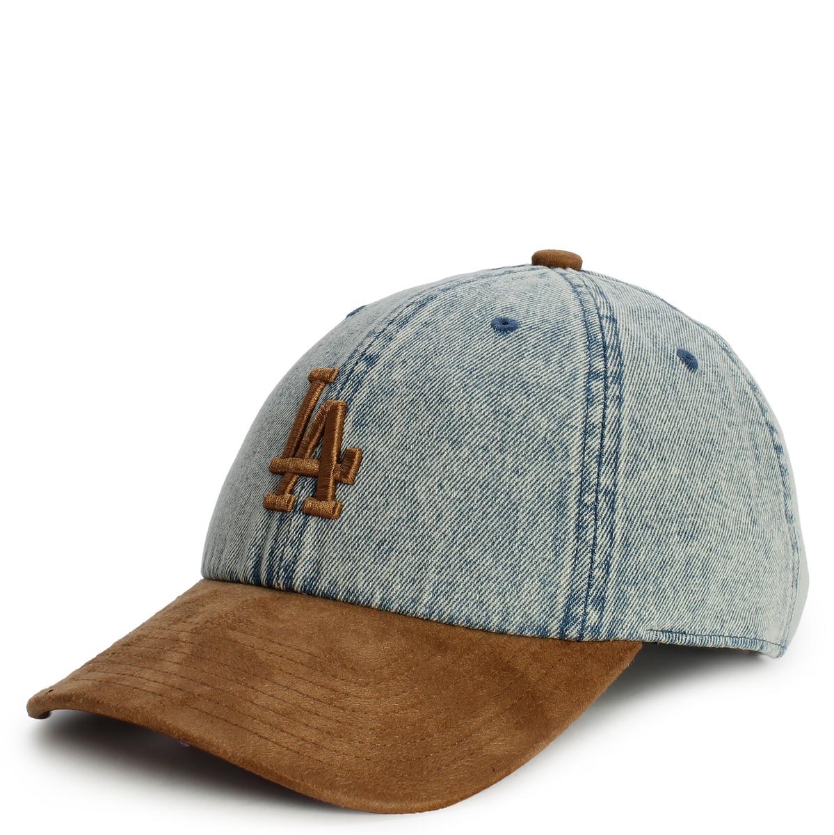 Los Angeles Dodgers Denim & Brown Suede Strapback Adjustable Hat Image 2