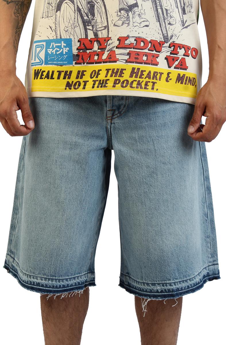 Lunar Raw Hem Denim Shorts Image 1