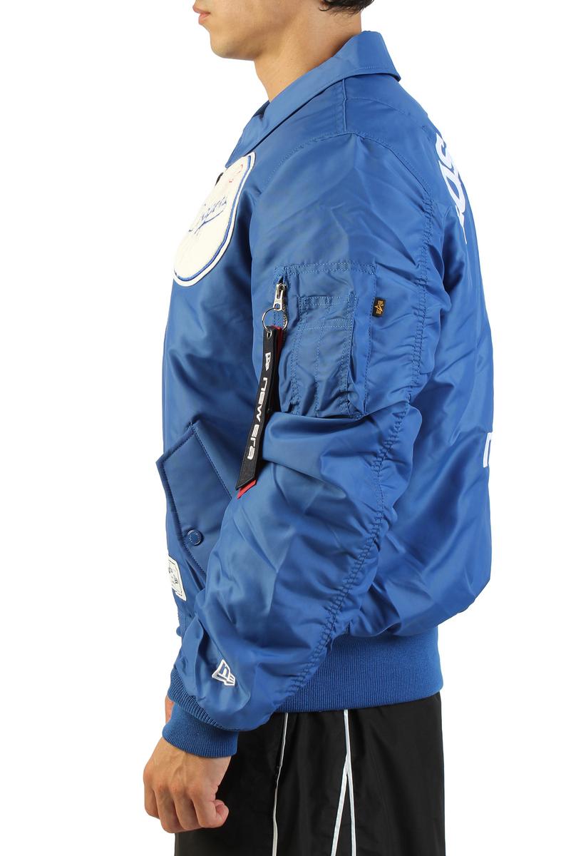 LOS ANGELES DODGERS X ALPHA X NEW ERA MA-1 COLLARED BOMBER JACKET Image 2