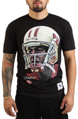 Jerry Rice San Francisco 49ers Black Real Big Face Player T-Shirt Image 1