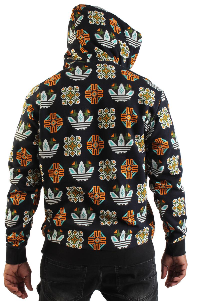 Tile Allover Print Loose Hoodie Image 3