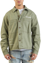 Printed Military Long Sleeve Shirt Image 1