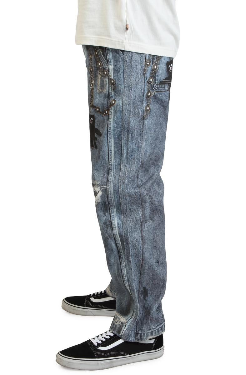 Real Straight Leg Denim Pants Image 3