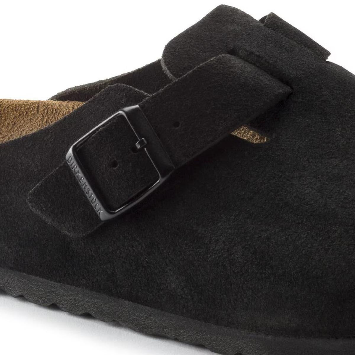 Boston Soft Footbed Suede Leather - Black Image 6