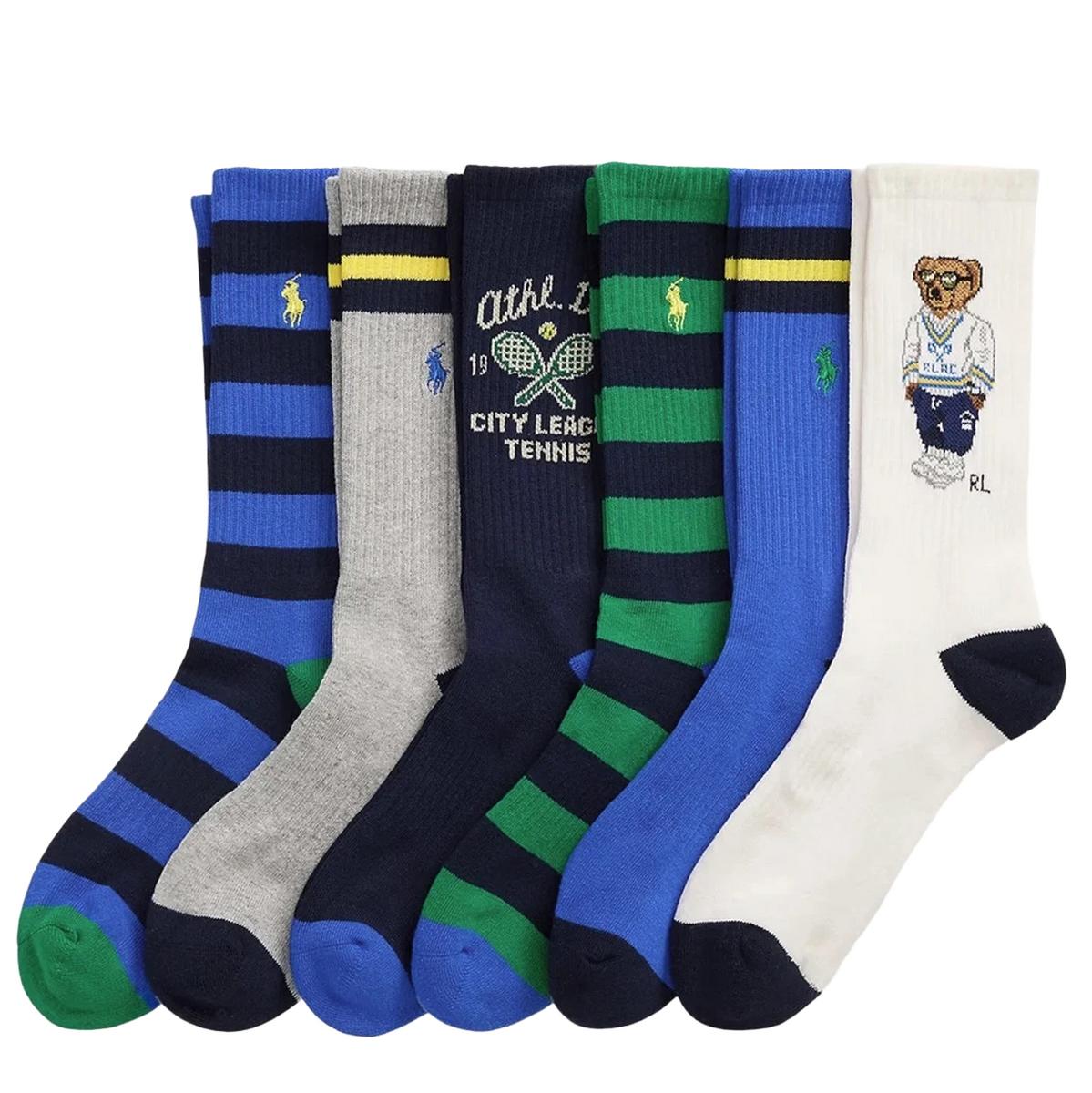 Athletic Bear Half Cushion 6 pack Crew Socks Image 2