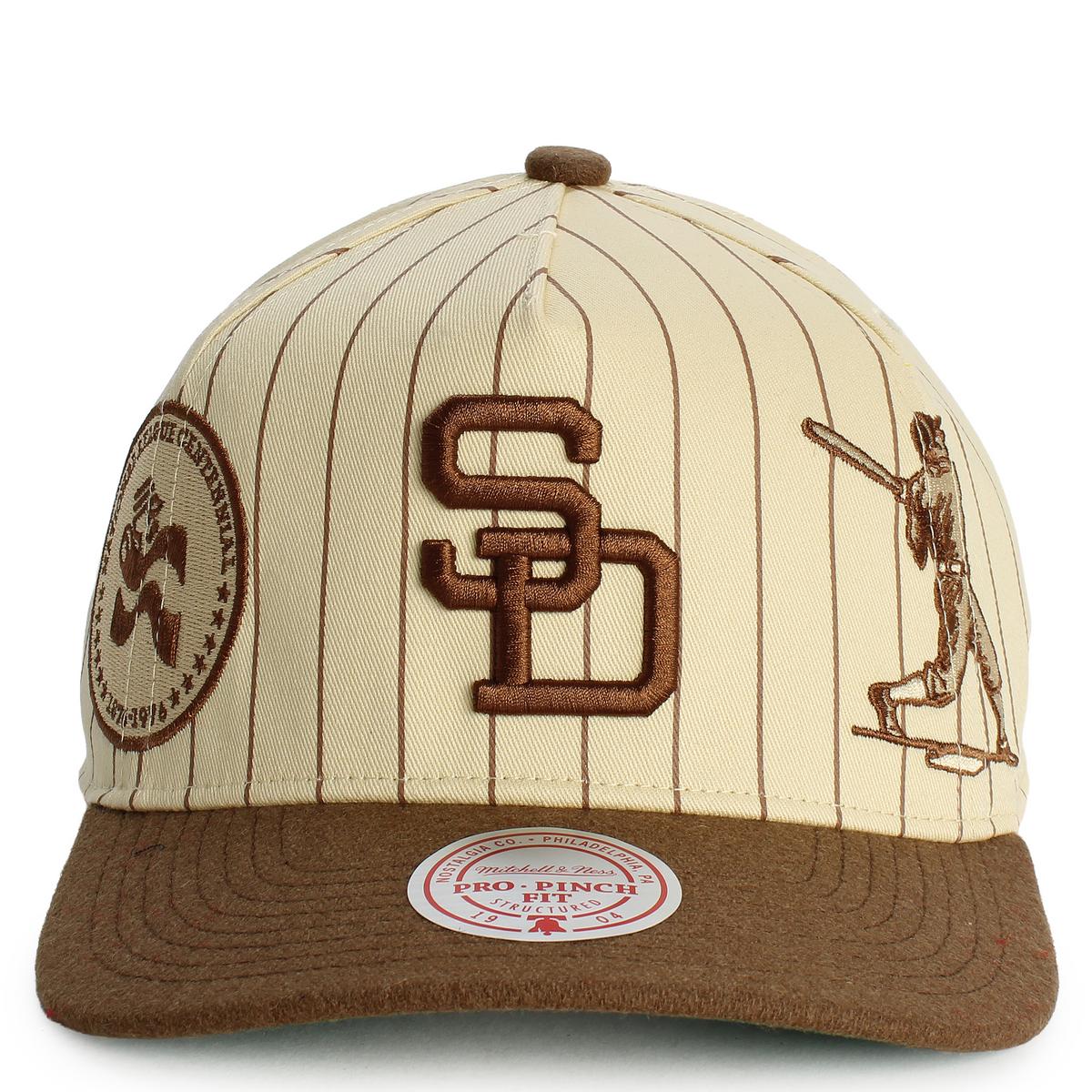 MLB San Diego Padres Cooperstown Retro Roots Stripe Pro Pinch Snapback  Image 1