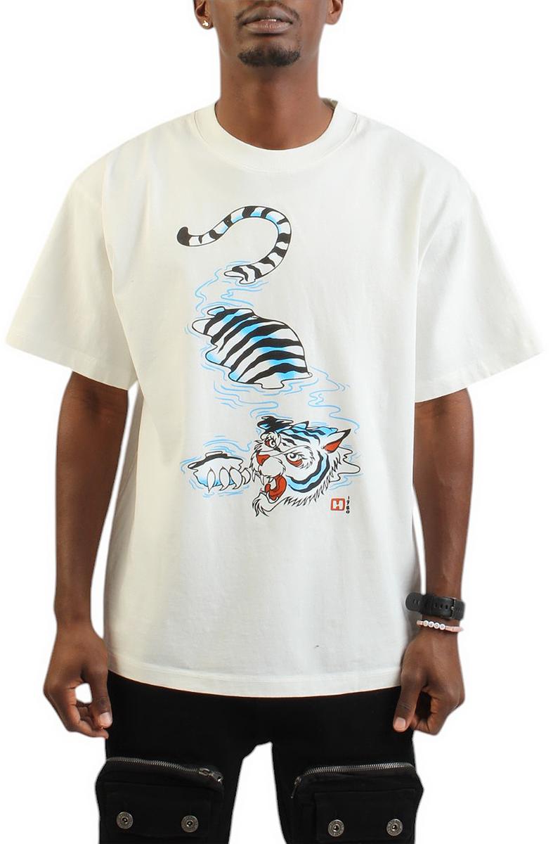 Swimming Tiger T-Shirt White Image 1