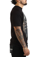 Shaquille O'Neal Los Angeles Lakers Black Hardwood Classics Real Big Face Player T-Shirt Image 5