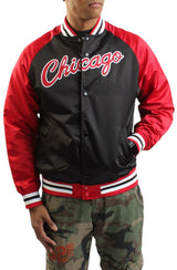 NBA Chicago Bulls Vintage Logo Satin Jacket  Image 2