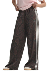 Satin Snake Print Wide Leg Track Pants Image 1