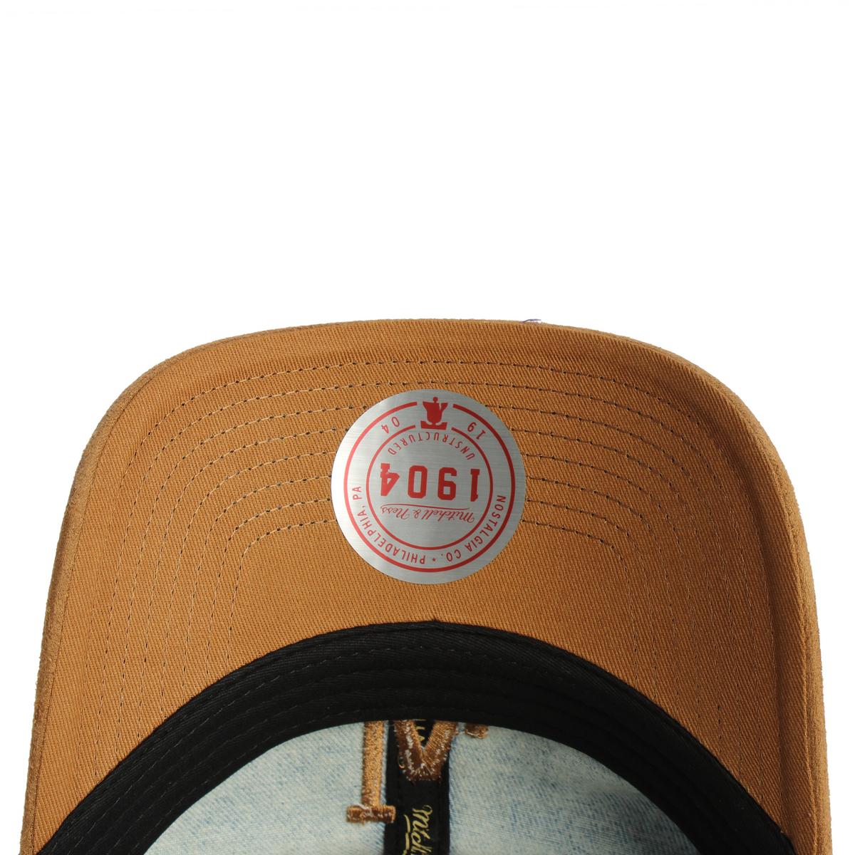 Los Angeles Dodgers Denim & Brown Suede Strapback Adjustable Hat Image 5