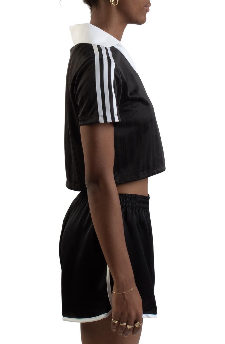 Adicolor Football Jacquard V-Neck Crop Polo Shirt  Image 5