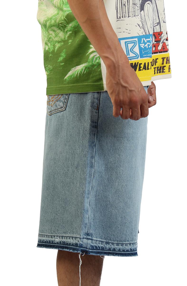 Lunar Raw Hem Denim Shorts Image 4