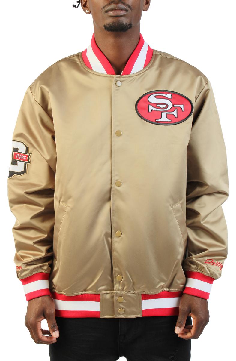NFL San Francisco 49ers 80th Anniversary Satin Full Snap Jacket  Image 1