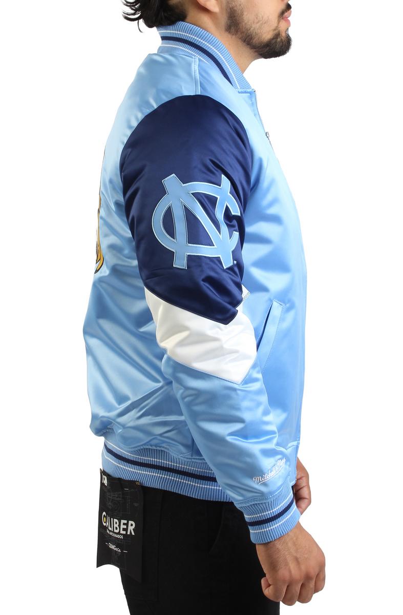 NCAA North Carolina Tar Heels Light Blue Carolina Blue Throwback Vintage Heavyweight Satin Full-Zip Jacket Image 4