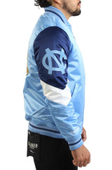 NCAA North Carolina Tar Heels Light Blue Carolina Blue Throwback Vintage Heavyweight Satin Full-Zip Jacket Image 4