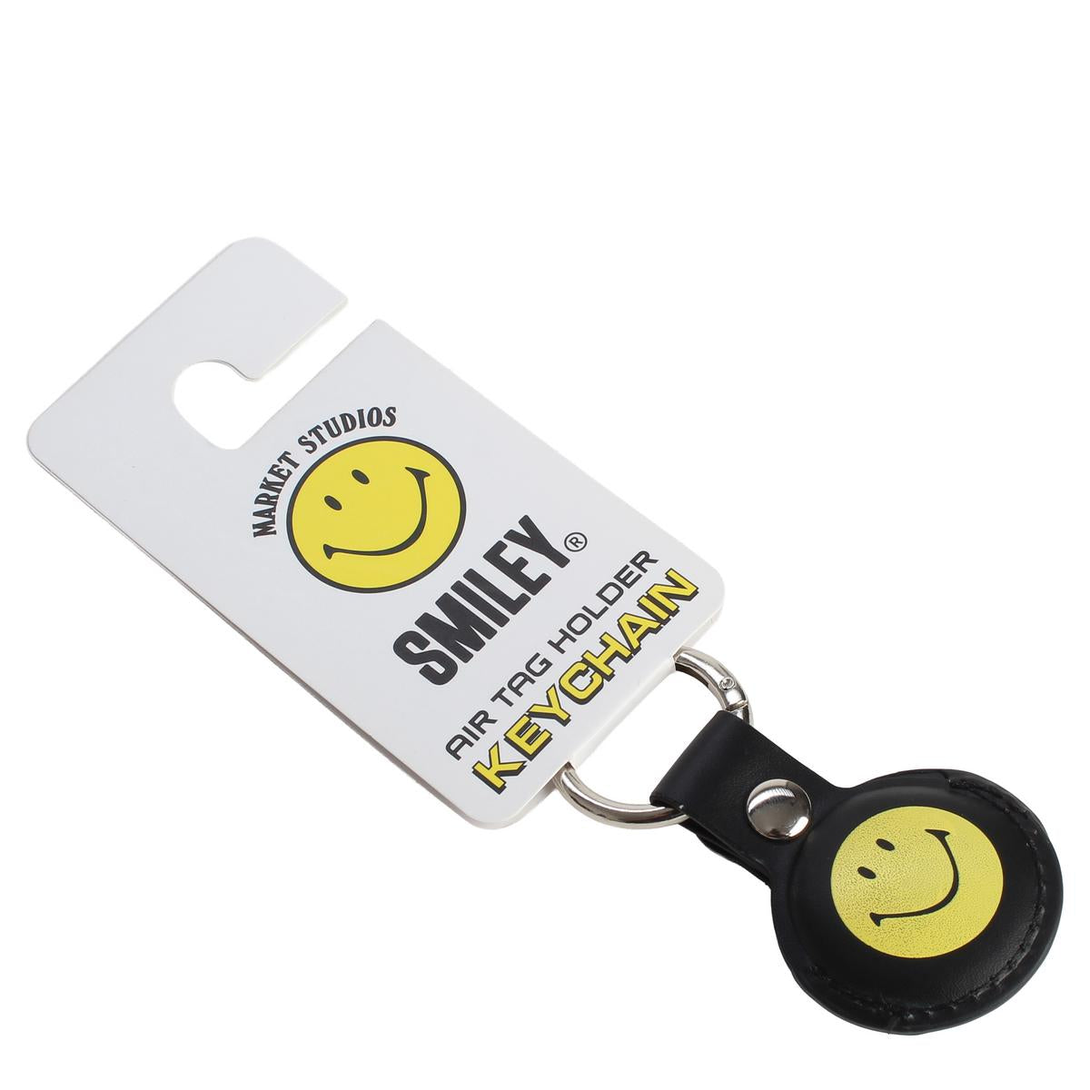 Smiley Airtag Holder Keychain Image 1
